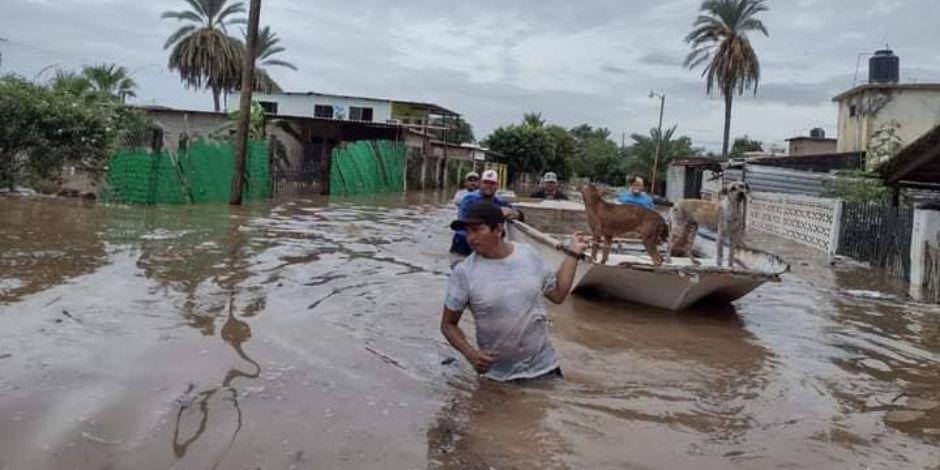 Lluvias inundaron viviendas caminos y carreteras en Sonora.