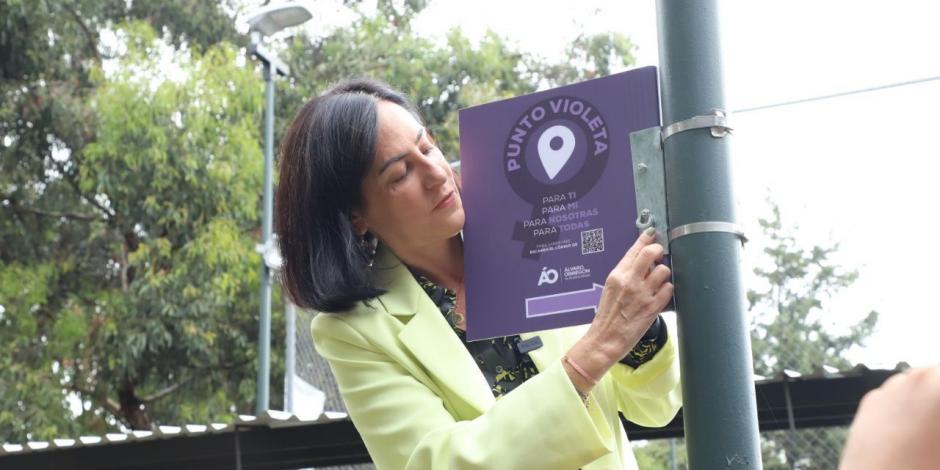 La alcaldesa de Álvaro Obregón, Lía Limón, destacó que se abrió el Punto Violeta 115.