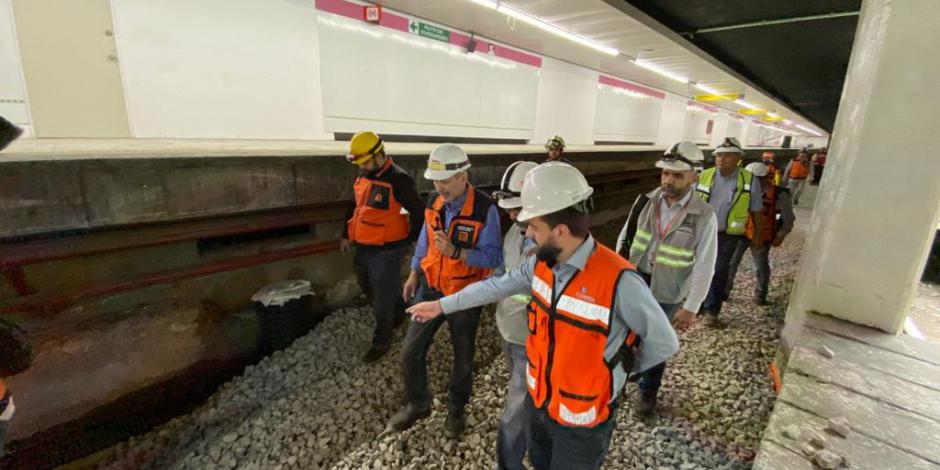 Comienza el tendido de balasto en el tramo de Salto del Agua hacia Isabel la Católica de la Línea 1 del Metro, así como la instalación del nuevo sistema de drenaje