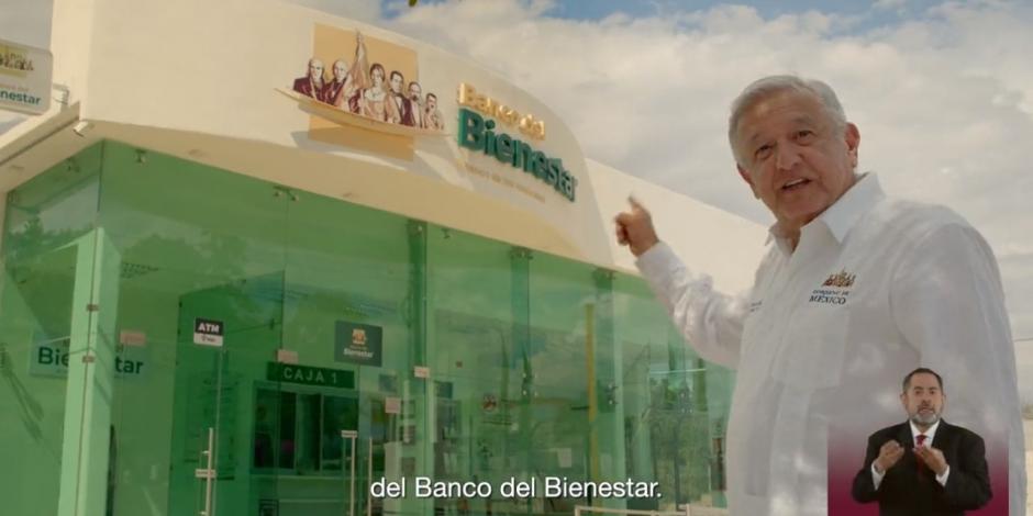 El Presidente Andrés Manuel López Obrador anuncia que al final del año habrá 2 mil 300 nuevas sucursales del Banco Bienestar