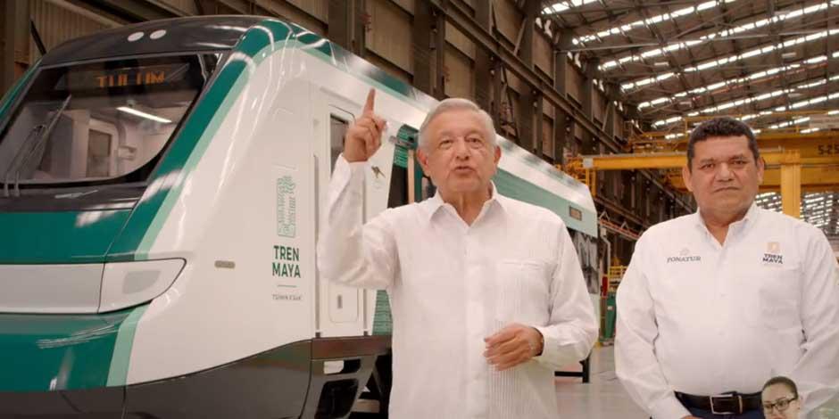 AMLO celebra construcción de Tren Maya para beneficio de los mexicanos