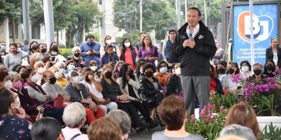Santiago Taboada encabeza instalación de 50 Puntos Violeta en Benito Juárez para que mujeres se sientan seguras.