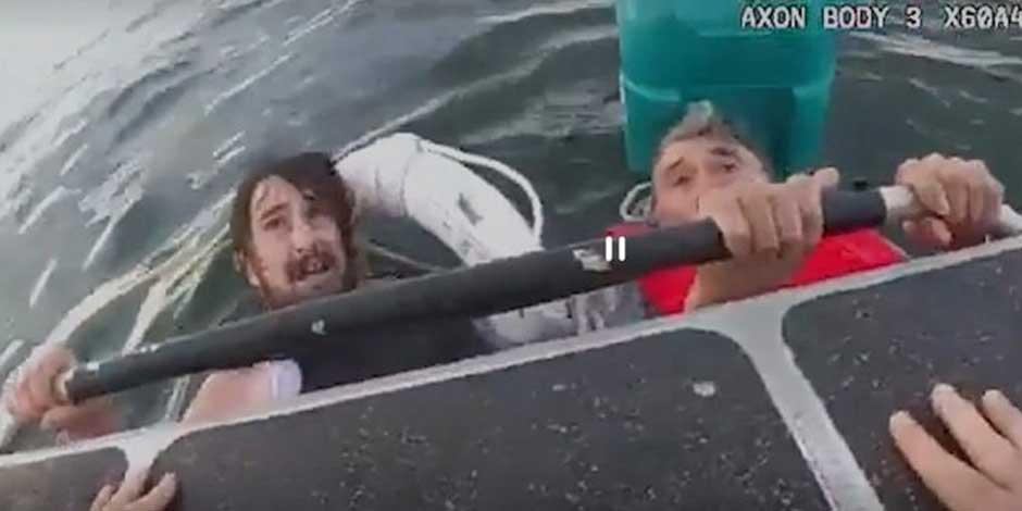 Rescatan a dos hombres que naufragaron cerca de la costa de Boston, se aferraron a una hielera