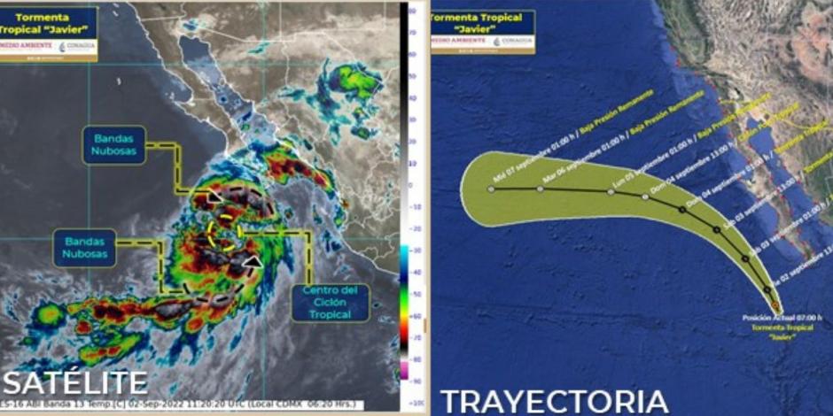 Se forma tormenta tropical "Javier" en el Pacífico.