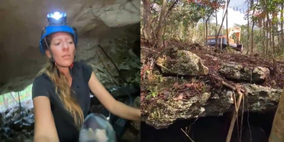 "Puede colapsar": Denuncian daños a cenote Guardianes por obras del Tren Maya