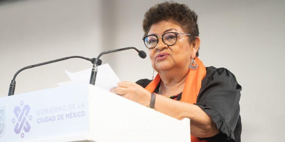 La titular de la Fiscalía General de Justicia de la Ciudad de México (FGJCDMX), Ernestina Godoy.