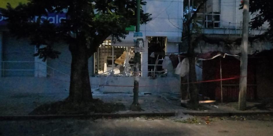 Explosión de cajeros en Cuernavaca, Morelos, por un presunto intento de robo.