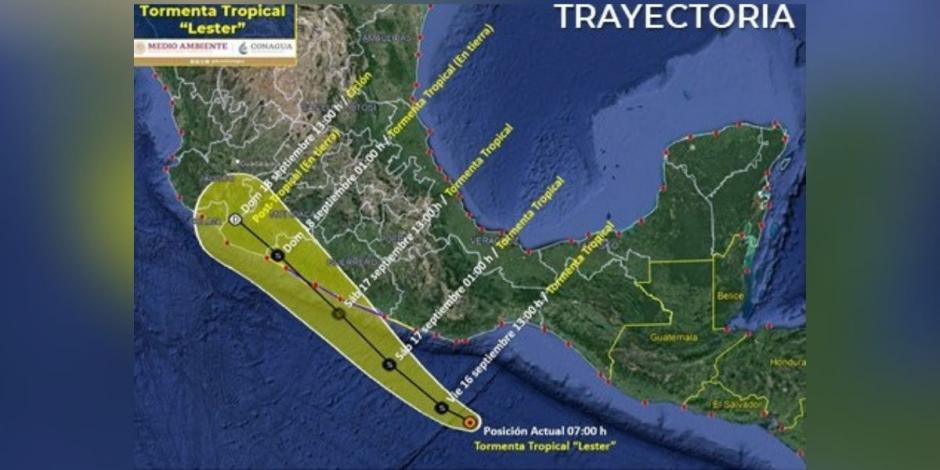 Se forma tormenta tropical "Lester" en el Pacífico.