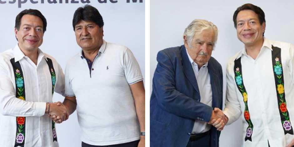Mario Delgado se reúne con José Mujica y Evo Morales tras festejos patrios