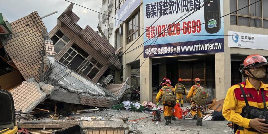 Terremoto magnitud 6.8 sacude Taiwán; hasta el momento reportan al menos una persona fallecida.