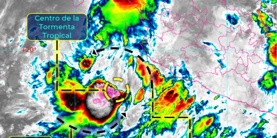 El Servicio Meteorológico Nacional (SMN) informa que Tormenta Tropical "Madeline" se desplaza hacia el Norte y ocasionará lluvias torrenciales en el occidente del país