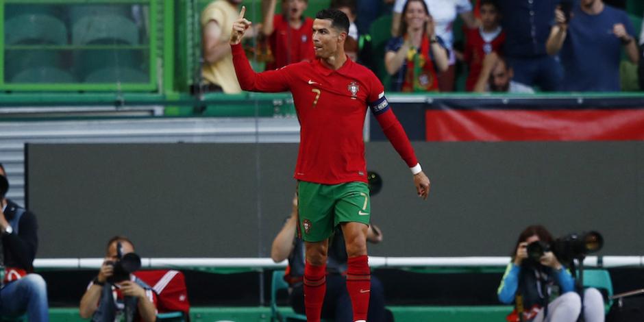 Cristiano Ronaldo festeja un gol en la UEFA Nations League en junio pasado.