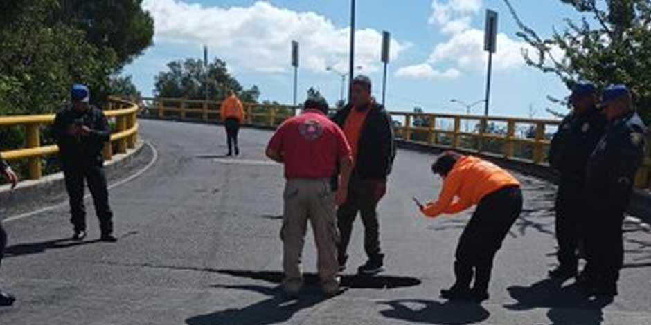 Sobse interviene puente vehicular de la alcaldía Gustavo A. Madero tras sismo
