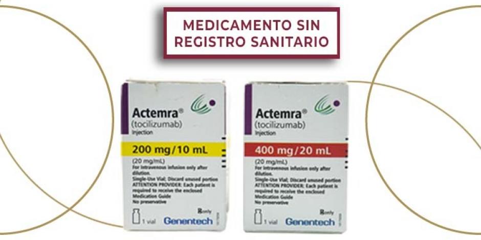 Cofepris alerta sobre Actemra, medicamento para artritis reumatoide.
