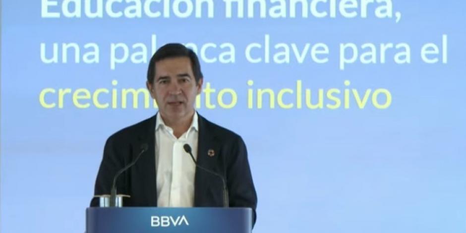 Carlos Torres Vila, CEO de BBVA, durante la inauguración de la Edufin Summit 2022.