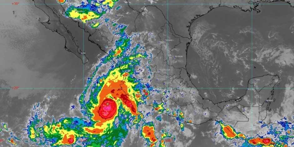 "Orlene" se intensifica a huracán categoría 2 frente a las costas de Jalisco