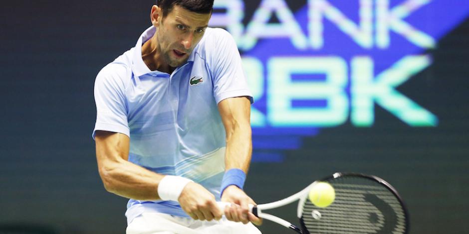 Novak Djokovic, en acción en un partido del Torneo de Astaná, el pasado 9 de octubre.