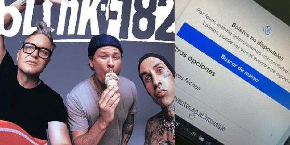 ¡Boletos de Blink 182 se agotan en 3 minutos! Acusan a Ticketmaster de fraude