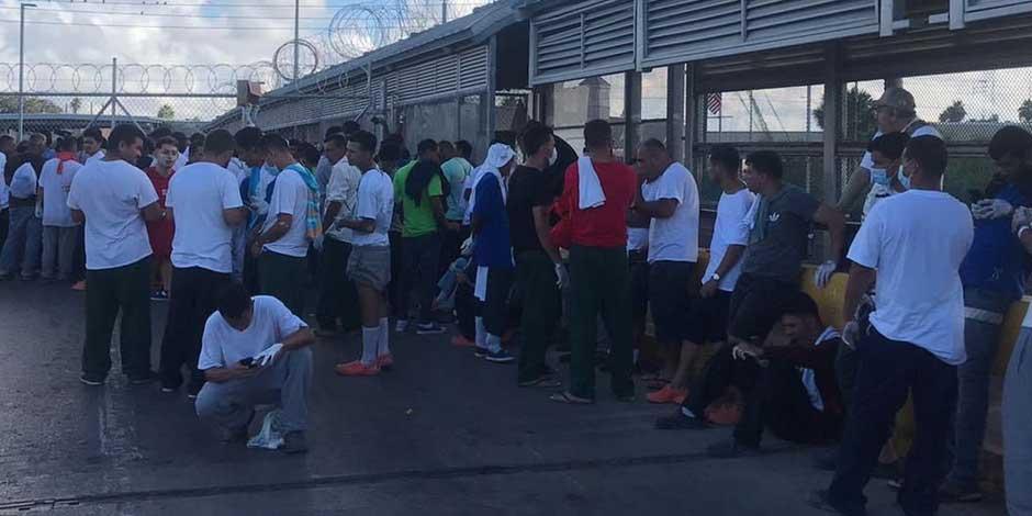 Reportan cierre del Puente Nuevo en Matamoros por migrantes venezolanos