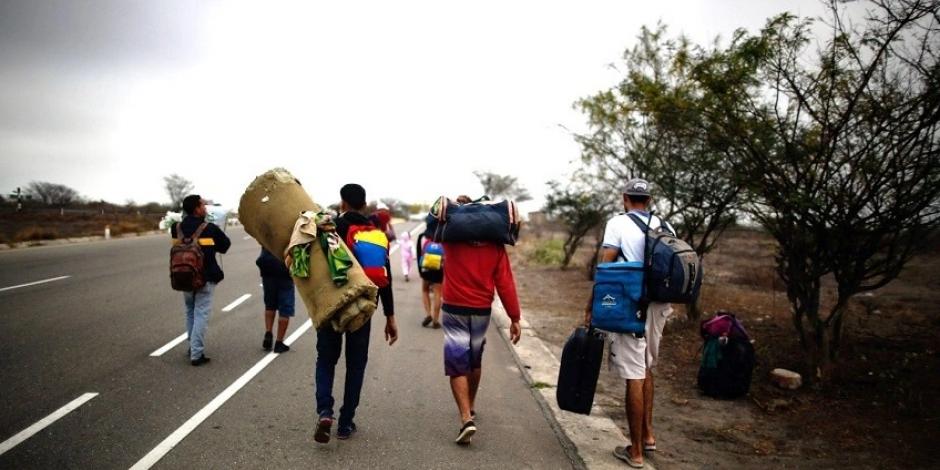 Migrantes venezolanos en su intento de llegar a la unión americana.