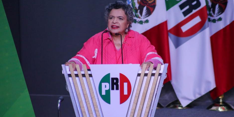 Beatriz Paredes, senadora priista, aseguró que extensión de  dirigencia de "Alito" Moreno la tomó por sopresa.