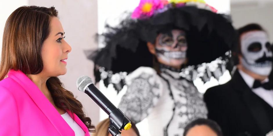Festival Cultural de Calaveras llegará a todos los municipios de Aguascalientes, asegura la gobernadora Tere Jiménez.