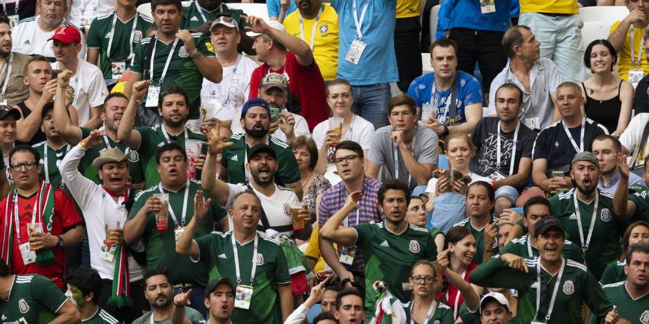 Aficionados, en un juego de México en Rusia 2018.