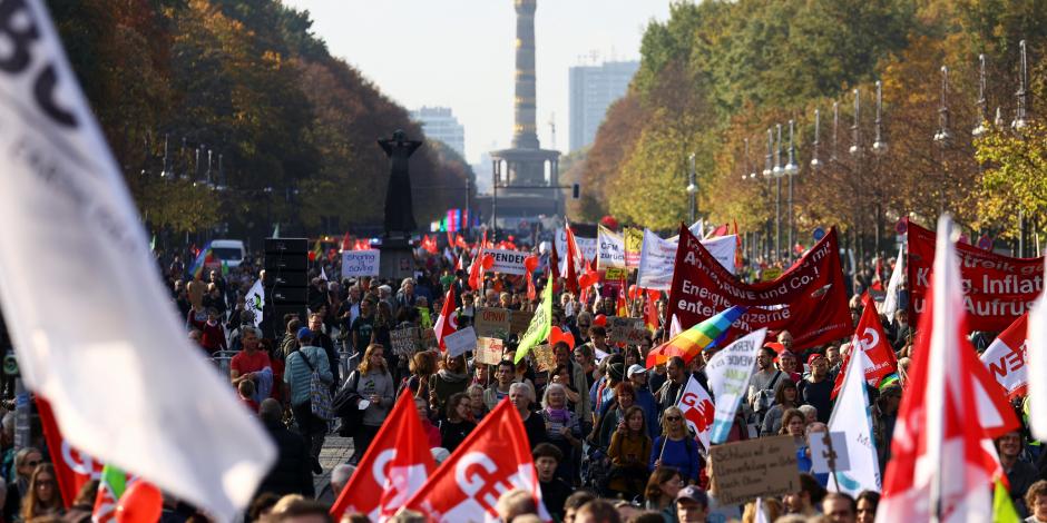Protesta para promover la independencia energética de Rusia, en Berlín