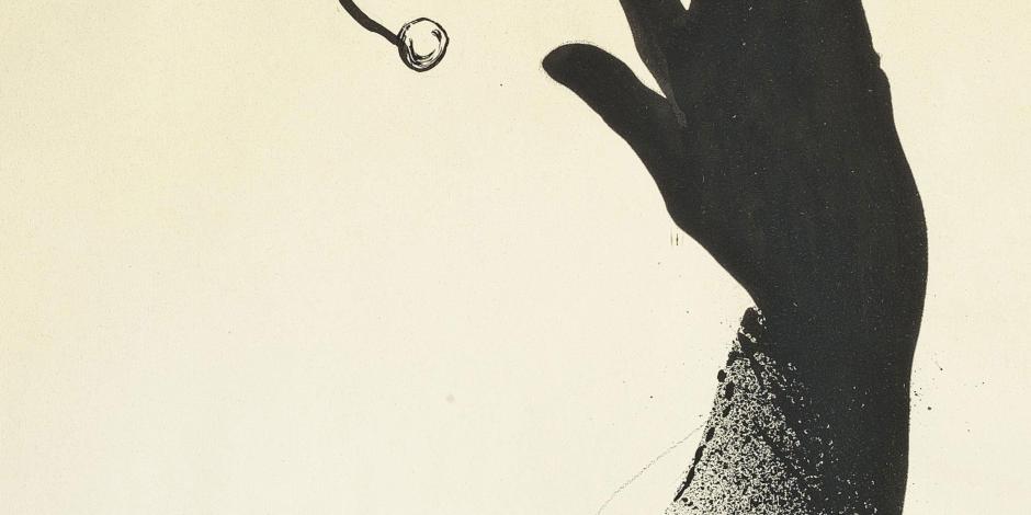 El guante negro, gouache sobre papel, ca. 1950.