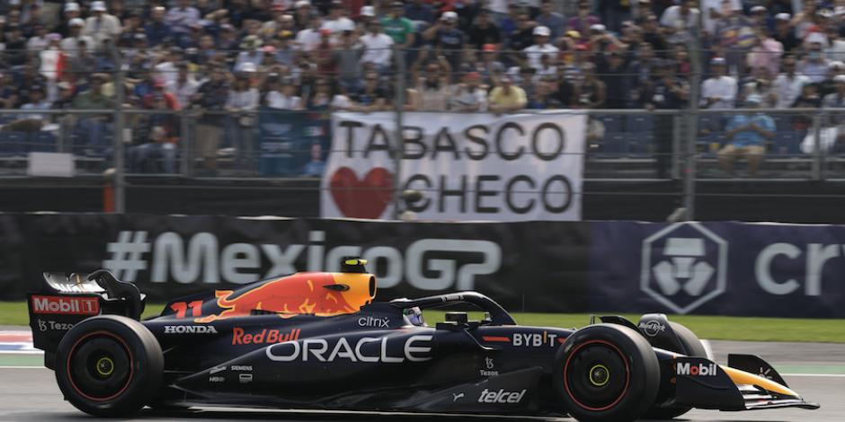 El Red Bull de Checo Pérez, ayer, en el Autódromo Hermanos Rodríguez.