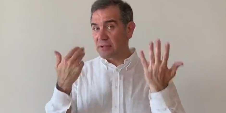 Lorenzo Córdova en la imagen, consejero presidente del Instituto Nacional Electoral
