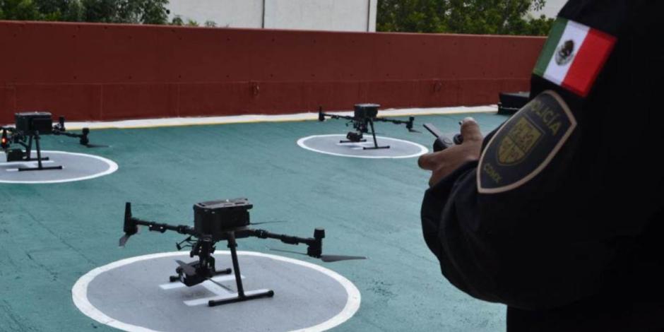 SSC fortalece capacidades de investigación con nuevos drones de la Unidad de Inteligencia Aérea Águila.