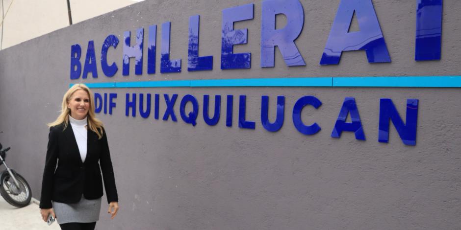 La alcaldesa Romina Conteras inauguró la preparatoria DIF Llano Grande para combatir rezago escolar en Huixquilucan.