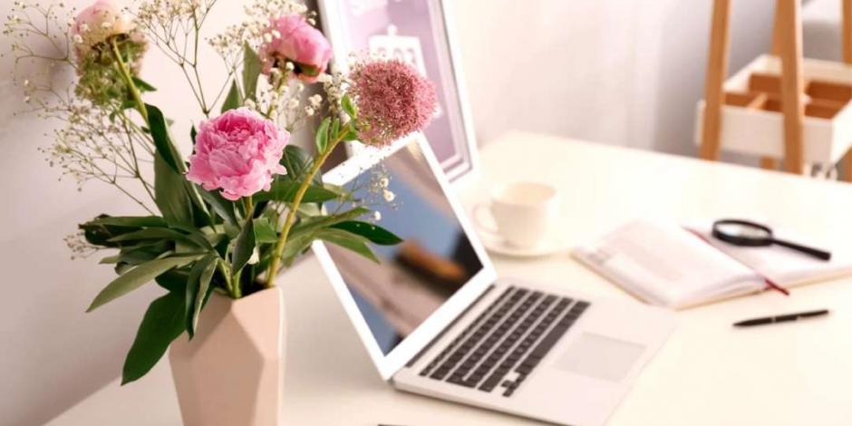 Colocar flores en tu hogar o espacio de trabajo aporta mucha luz y color.