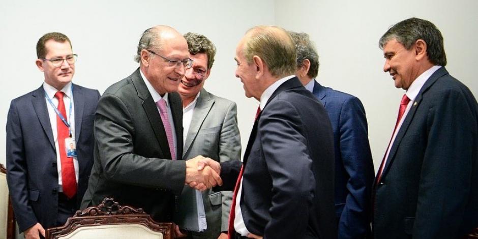 Geraldo Alckmin, enviado de Lula, se reúne con gabinete de Bolsonaro, ayer.