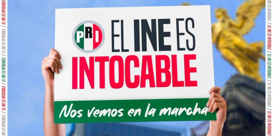 El dirigente nacional del PRI, Alejandro Moreno, confirma que militantes del partido asistirán a la marcha para defender al INE