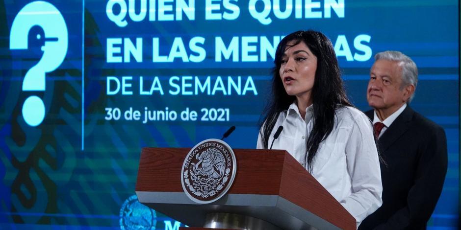 Ana García Vilchis dirige la sección "Quién es quién en las mentiras".