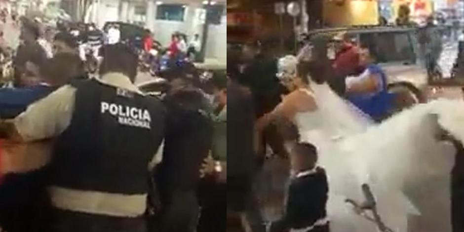 Policía de Ecuador interrumpió la boda.