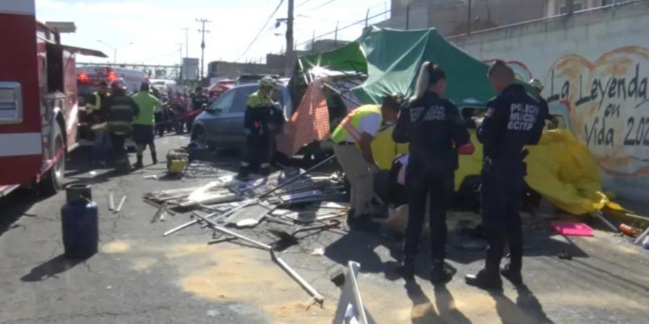 Detuvieron al conductor que presuntamente provocó un accidente cerca de Metro Ecatepec.