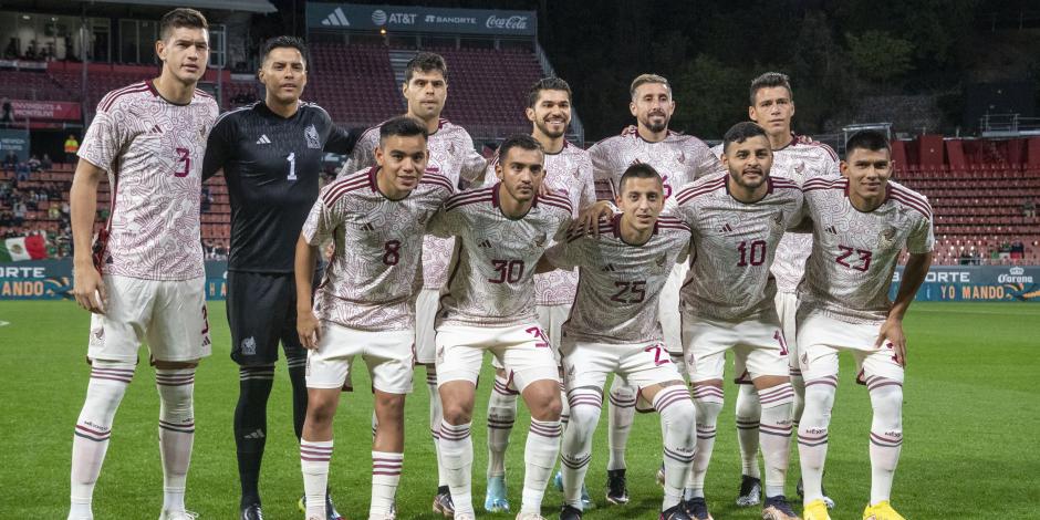 Jugadores de México previo al duelo amistoso ante Irak en Girona, España.