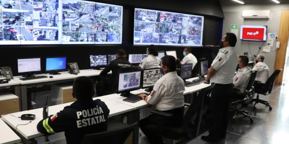 Centro de monitoreo de seguridad en Huixquilucan.