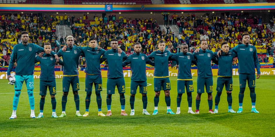 Futbolistas de la Selección de Ecuador previo a un partido amistoso de cara a la Copa del Mundo Qatar 2022.