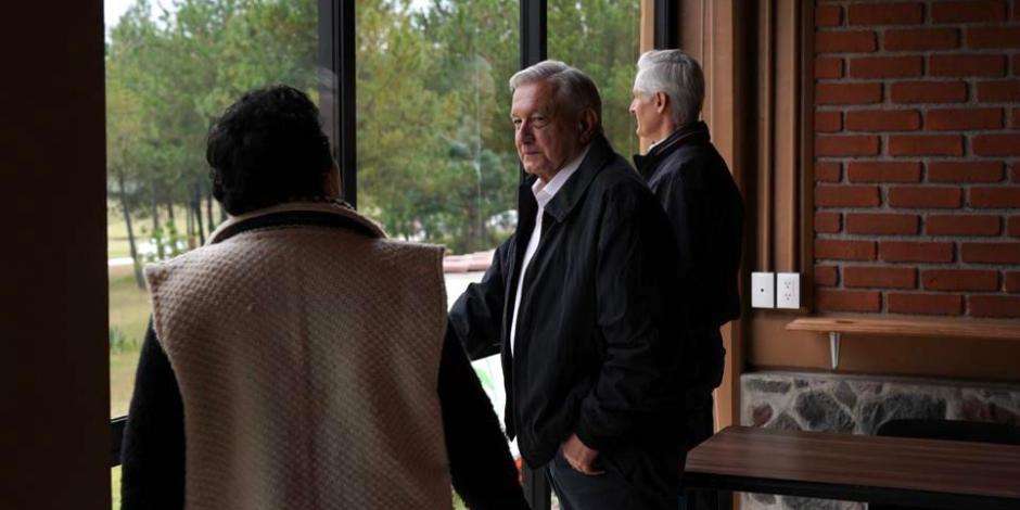 Andrés Manuel López Obrador, titular del Ejecutivo federal, en su visita a Toluca, en el Estado de México.