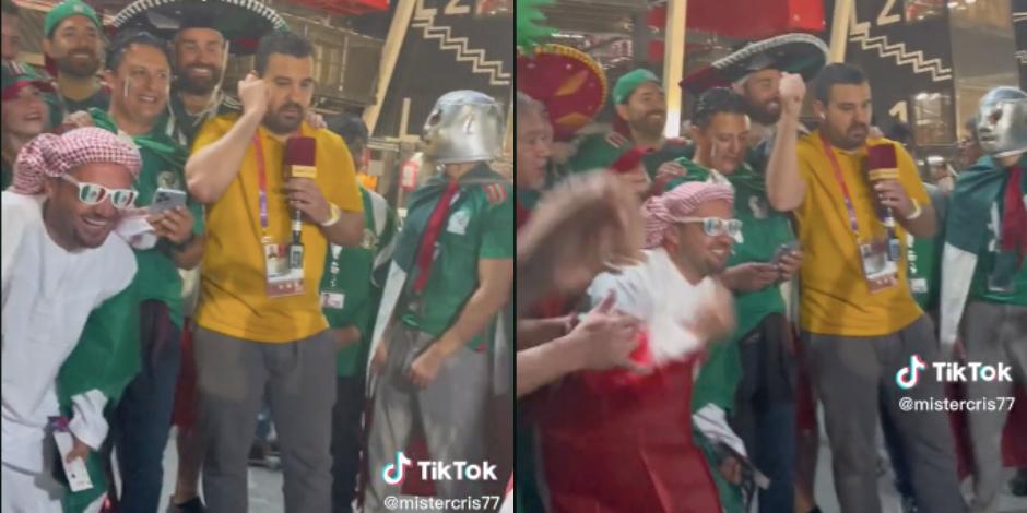 Aficionados mexicanos trolean a reportero extranjero en la Copa del Mundo Qatar 2022