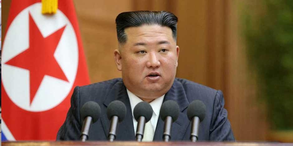 En la imagen, el líder de Corea del Norte, Kim Jong Un,