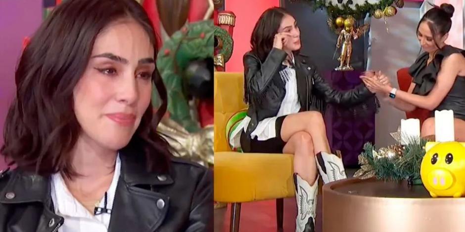 Sandra Echeverría llora en VIVO por su divorcio con Leonardo de Lozanne (VIDEO): "Estoy rota"
