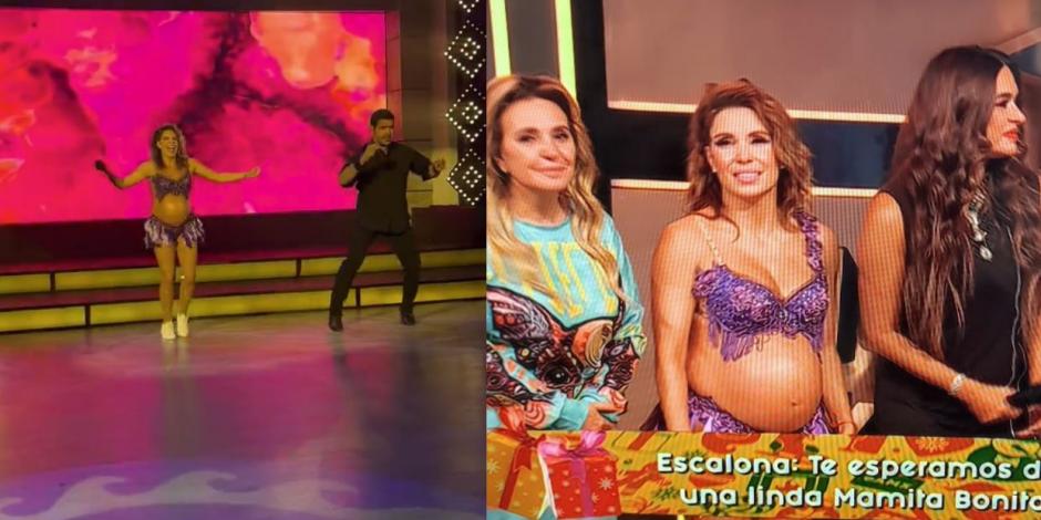 Andrea Escalona baila en Hoy antes de dar a luz y acusan que arriesgó su salud
