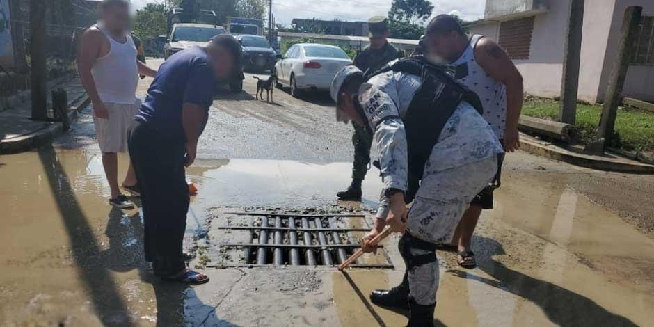 Guardia Nacional activa plan de apoyo a la ciudadanía en Veracruz por lluvias intensas