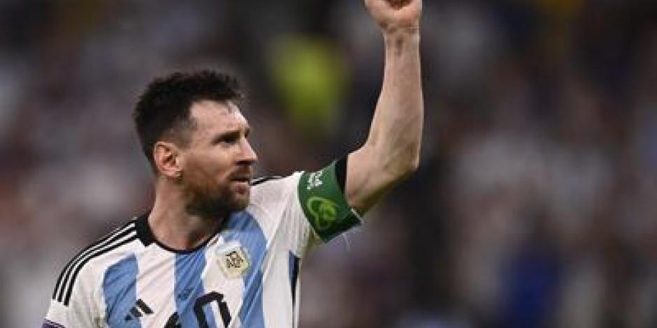 Lionel Messi en un partido de la Copa del Mundo Qatar 2022