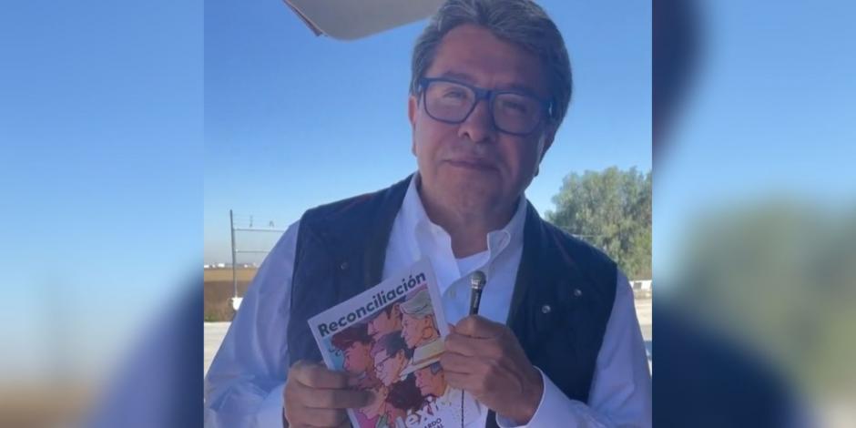 El senador Ricardo Monreal presenta su folleto "Reconciliación X México" para sanear al Estado y rescatar la vida cotidiana de la violencia y del crimen